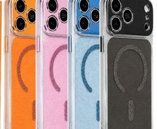 Glitter Metal Frame Magsafe Protective Case Cover for iPhone 17, 17 Pro, 17 Pro Max