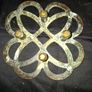 Beautiful Old Solid Brass Trivet featuring a Four Leaf Clover Design, Postage Available Image 2