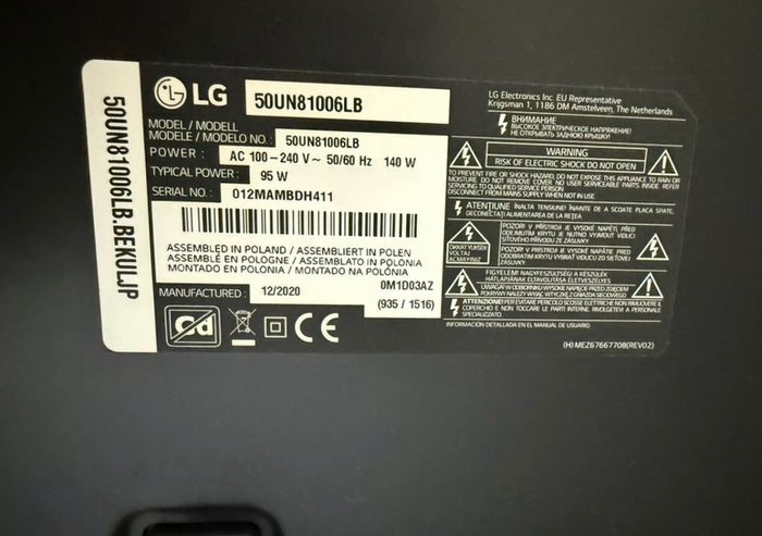 LG 50Inch 4K Smart TV Immaculate, Like New