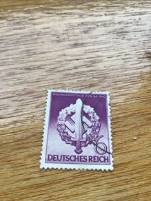 Genuine WW2 German 3rd Reich Stamp - Swastika