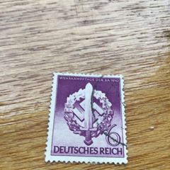 Genuine WW2 German 3rd Reich Stamp - Swastika