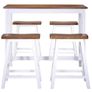 Bar Table and Stool Set 5 Pieces Solid Wood Image 4