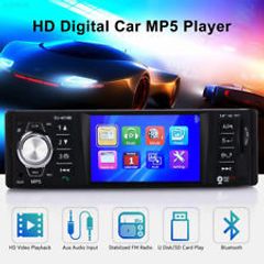 Car MP5 Player Bluetooth Screen Stereo Audio FM Station Auto Video Hands-free Calling One 1 Din Rear View Rearview Reverse Revering Camera