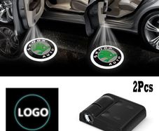 2pcs Car Logo Door Welcome LED Light Lamp Wireless For Skoda Octavia A5 A7 2 Superb Fabia 2 3 1 Rapid Yeti Kodiaq Roomster Karoq