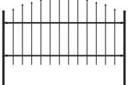 Garden Fence with Spear Top Steel