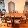 Large 6 seater table and  chairs Mexican pine Image 3