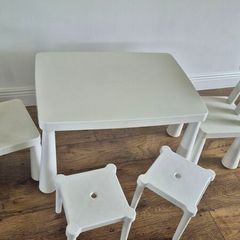 Ikea kids table and 4 chairs