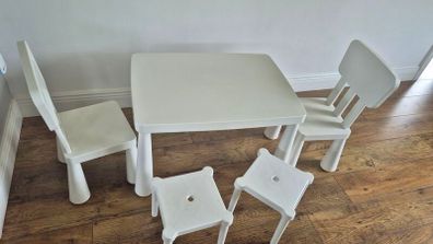 Ikea kids table and 4 chairs