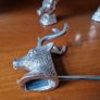 2 Stag design tealight holders and 1 candle snuffer by Kenneth Turner, London. Image 4