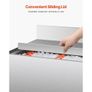 Commercial Ice Bin, 61.6 L Underbar Ice Bin, 24 x 24.2 x 37 in Stainless Steel Ice Chest with Sliding Lid Image 5
