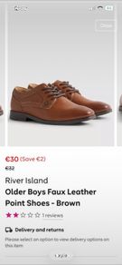 Boys brown shoes - size 2