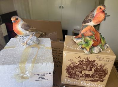 2 Robin Figurines