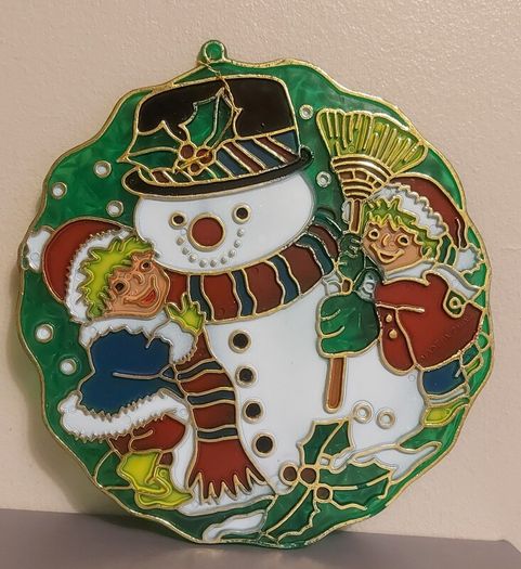 Vintage Acrylic Snowman hanging
