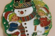 Vintage Acrylic Snowman hanging