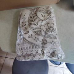 Antique handmade Embroidery tablecloth 110 X 110 CM.