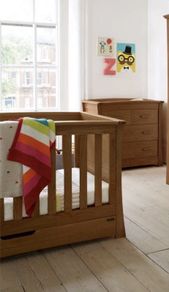 Mamas and Papas Ocean Cotbed + Chest of Drawers / Changing Unit - Solid Wood
