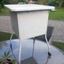 Metal side cabinet, painted white, D18 Image 6