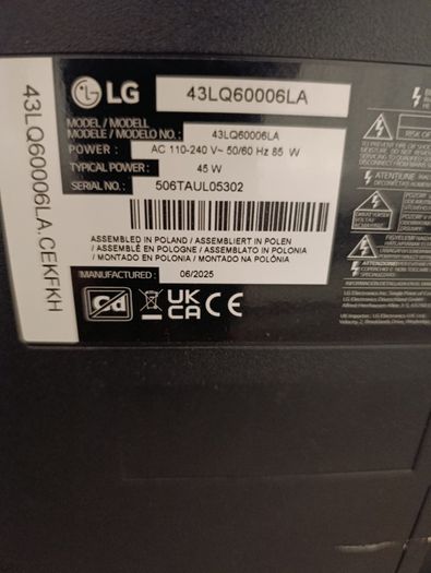 43"lg Smart Tv