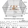 Doggy Style 8 Panel Playpen Suitable for Dogs Puppies Cats & Rabbits Foldable Ideal for Indoor/Outdoor use Puppy Play Pen (Small, 8 Panel Light/Lge Door/Black) Image 2