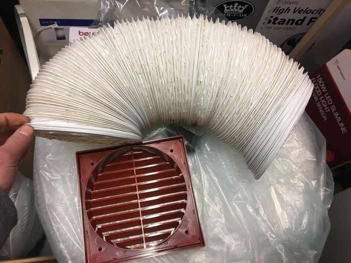 150 mm Terracotta Colour Exterior Grille  with Flexible Duct Kit
