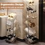 Narrow Shoe Rack 5 Tiers - Slim Tall Shoes Racks for Small Spaces and Corner, Shoe Storage Organiser Cabinet for Hallway, Vertical Shoe Shelf Stand Holder for Shoes and Boots Image 4