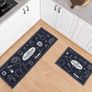 2 Pcs Non-slip Kitchen Mats and Rugs Washable Rubber Backing Doormat Runner Microfiber Rug Set (MULTIPLE DESIGNS, SEE PHOTOS) Image 3