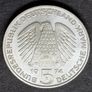 1974 F Germany 5 Mark Silver unc coin, 25th Anniversary of the federal Constitutional Law Image 4