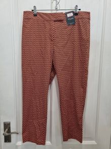 Bnwt M&S Orange/Black Trousers Size 14