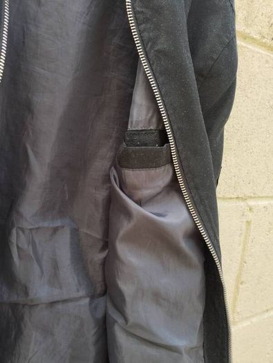 Bershka polyester black bomber jacket