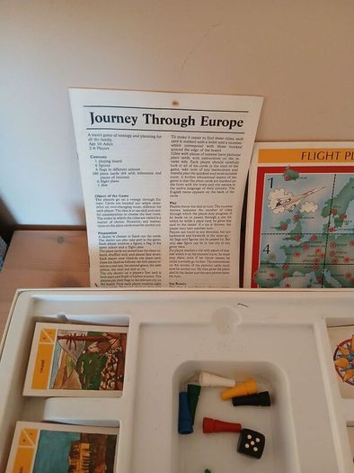 Vintage journey through europe board game