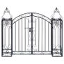 Ornamental Garden Gate Wrought Iron 122x20.5x100 cm Image 5