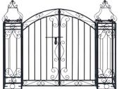 Ornamental Garden Gate Wrought Iron 122x20.5x100 cm