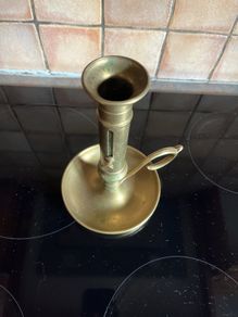 Antique Brass Chamber Candlestick