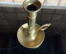 Antique Brass Chamber Candlestick