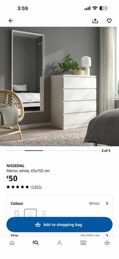 white ikea mirror