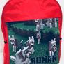 Personalised Minecraft Wolfs printed school bag backpack for kids / back to school stationery Image 7