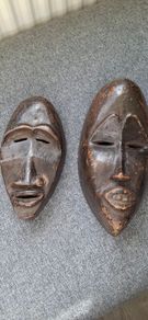 Pair of Vintage Tribal Masks