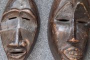 Pair of Vintage Tribal Masks