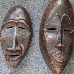 Pair of Vintage Tribal Masks