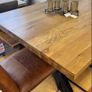 Ex Display Solid Heavy Oak Dining Table 180cm Image 5