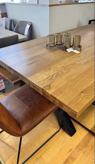 Ex Display Solid Heavy Oak Dining Table 180cm