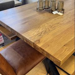 Ex Display Solid Heavy Oak Dining Table 180cm