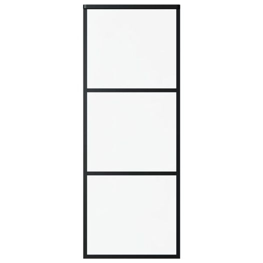 Sliding Door with Hardware Set ESG Glass&Aluminium 76x205 cm