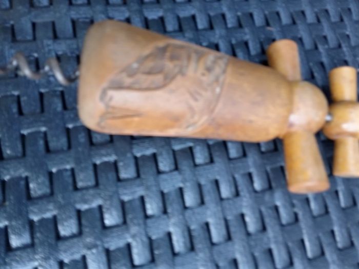 Wooden Vintage Elephant Cork Screw