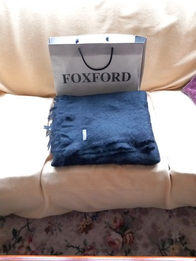Foxford Mohair/Wool Throw Black