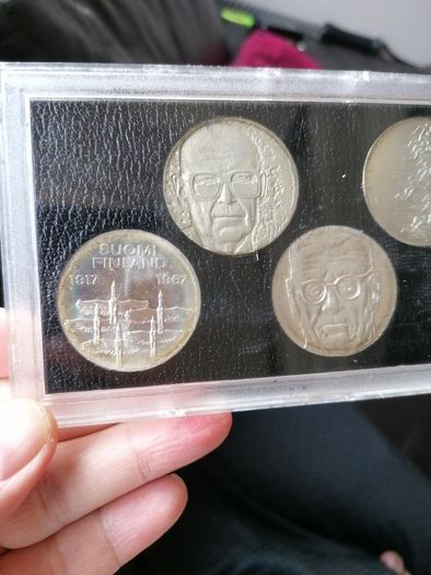 UNC 1967-71 Finland Silver 10 Markkaa Coins
