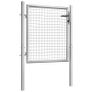 Garden Gate Galvanised Steel 105x125 cm Silver Image 2