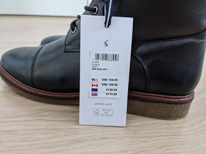 New! Joules leather boots, UK 9