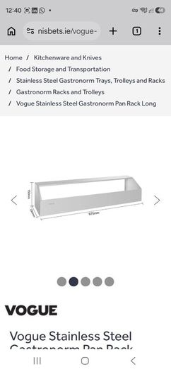 Gastronorm stainless steel pan rack