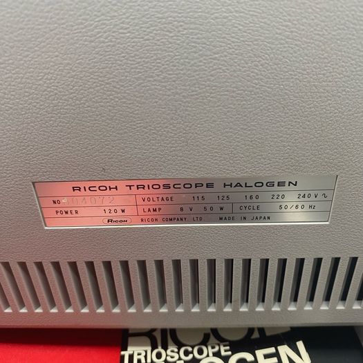 Vintage Ricoh Trioscope Halogen 8mm Film Projector  1970s Retro Gem